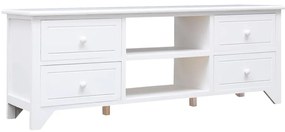 fehér tömör császárfa TV-szekrény 108 x 30 x 40 cm