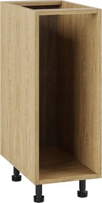 Tölgyfa testű alsó konyhaszekrény 30/82-es méretben, tartozékokkal