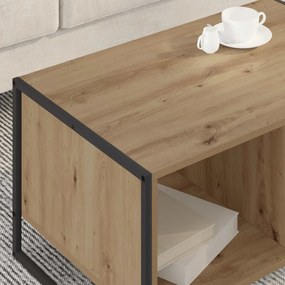 vidaXL Dohányzóasztal Művészi tölgy 80 x 50 x 40 cm Faanyag