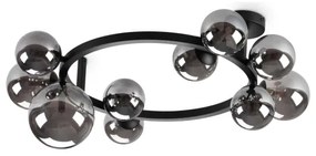 Ideal Lux - LED Felületre szerelhető csillár PERLAGE 10xG9/3W/230V átm. 70 cm fekete/füstös