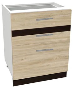 Salandra háromfiókos alsó konyhaszekrény IC 40 Sonoma N