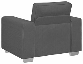 sötétszürke kordbársony szövet kanapéfotel 60 cm