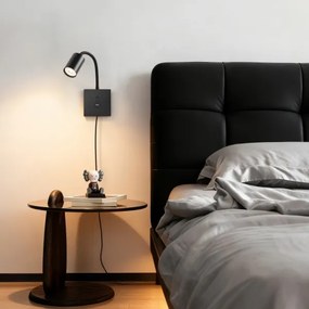 Immax 08295L - PUNTO fali lámpa USB-porttal 1xGU10/9W/230V fekete