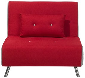 Piros kárpitozott kanapéágy FARRIS Beliani