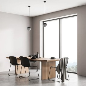 Eclipse fekete függőlámpa, magasság 150 cm - SULION