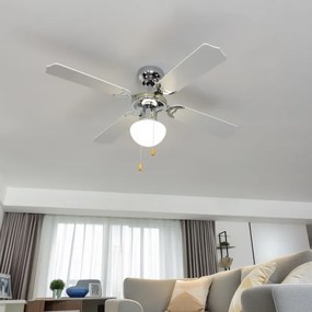 ZEVENTI - Mennyezeti ventilátor NAVAGIO 1xE27/60W/230V fekete/fehér