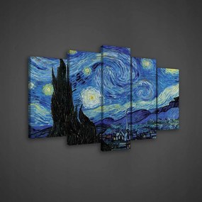 Vászonkép 100x60 Éjszaka Csillag Van Gogh tájkép éjszaka csillagok hold