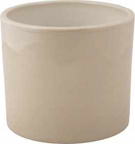 Maria kerámia virágtartó bézs átm. 14cm