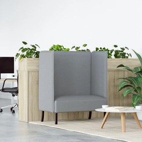 Magas Háttámlású Kanapé Világosszürke 109x56x121 cm Textil
