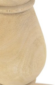 Rusztikus asztali lámpa árnyékoló nélkül, természetes fa - Catnip