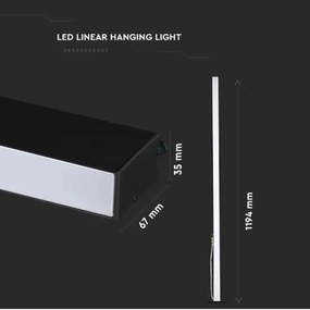 LED Csillár zsinóron SAMSUNG CHIP LED/40W/230V 6400K fekete