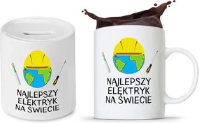 Villanyszerelő Készlet Ajándék Bögre Persely fényképes nyomtatással