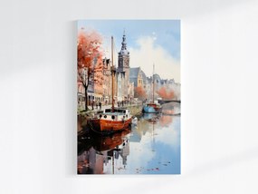 Poszter Város Óváros Bérházak Csatorna Híd Kilátás 80x120