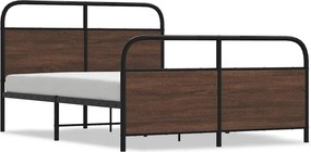 vidaXL ágykeret matrac nélkül 120x200 cm barna tölgyfa műfa