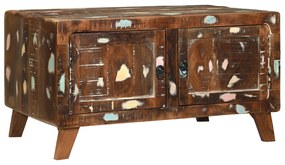 Dohányzóasztal Többszínű 80x54x45 cm Tömör fa újrahasznosított