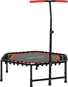 SPORTNOW Fitness Trambulin 114x114x132 cm Rugalmas Ágy Fitnessz Állítható 3 Szintű Fogantyúval Acél Keret Lábody Edzéshez Otthon Irodában Fitneszterem