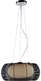 Searchlight 20025 - Csillár zsinóron 2xE27/60W/230V átm. 40 cm fekete