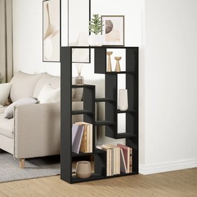 fekete szerelt fa könyvszekrény 72 x 20 x 120 cm