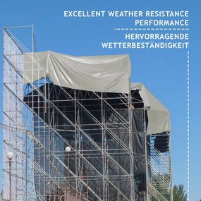 JAGO Ponyva 650 g/m² alumínium háló 5 x 7 m szürke