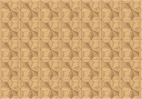 Fotótapéta Fa csempe Geometria mozaik négyzetek 350x250 +ragasztó