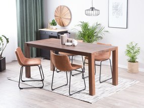 Klasszikus Sötétbarna Fa Étkezőasztal 150 x 85 cm NATURA Beliani