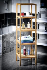 Aqualine, BAMBUSZ kerek szemeteskuka 5l, fehér, BI007