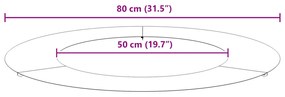 Fehér Fém Virágcserép Fehér Fém 80 cm átmérő