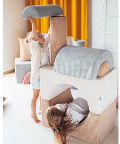 Mentazöld kordbársony habszivacs játszótér 3 db-os magasság 37 cm 75x49 cm Rainbow Montessori – Wigiwama