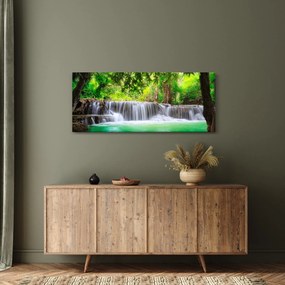 Kép egy vízesésről Kanchanaburiban, Thaiföldön (120x50 cm)