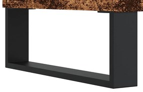 antik fa színű szerelt fa dohányzóasztal 90 x 49 x 45 cm