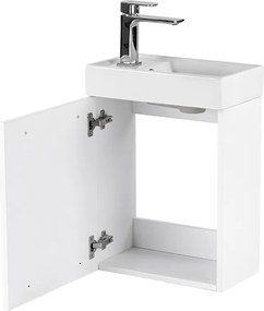 Fantastic alsó fürdőszoba bútor, mosdóval, fehér színben