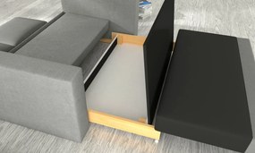 Világosszürke 2 személyes kanapé WAVE, kihúzható