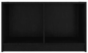 fekete tömör fenyőfa TV-szekrény 70 x 33 x 42 cm
