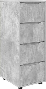 vidaXL Tárolószekrény Beton Szürke 40 x 48 x 105 cm Faanyag