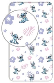 Disney Lilo és Stitch, A csillagkutya White gumis lepedő 90x200 cm