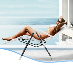 Összecsukható kerti szék lábtartóval