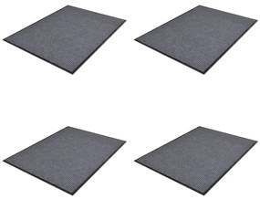 4 db szürke PVC lábtörlő 90 x 60 cm