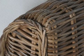 Rattan fotel karosszék pármákkal 100x78x68 cm