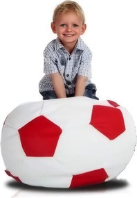 Babzsák kis fehér és piros focilabda TiaHome