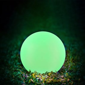 LED RGBW napelemes lámpa BALL LED/3,7V 1500 mAh Ø40 cm IP65 + távirányító