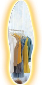 HOMCOM LED Világítású Teljes Test Tükör 120x40 cm Keret Nélküli Fali Tükör 3 Színű Világítással, Memória Funkcióval és Érintőgombbal | Aosom