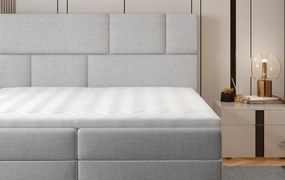 Franciaágy Boxspring 180 cm Florio (világosszürke) (matracokkal és tárolóval). 1025388