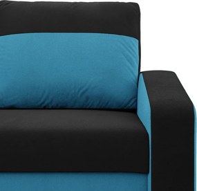 Hewlet kanapéágy, szövet anyag, hab töltet, fekete - kék