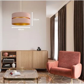 Duolla - Csillár zsinóron DUO 1xE27/15W/230V átm. 40 cm bézs