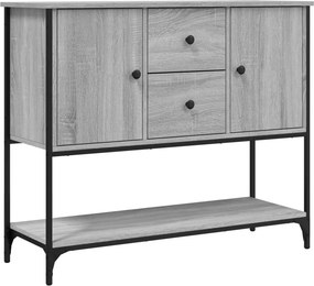 vidaXL szürke sonoma színű szerelt fa tálalószekrény 100 x 36 x 85 cm
