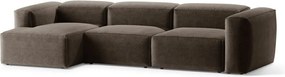 Barna sarokkanapé (bal oldali-heverő résszel) Bergamo – Cosmopolitan Design