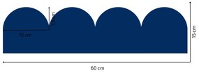 PIPPER. Textil öntapadó tapéta - Mini Ív - Tengerészkék szín Szín: Sötét