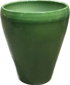 kerámia orchidea kaspó, zöld, 17x14 cm