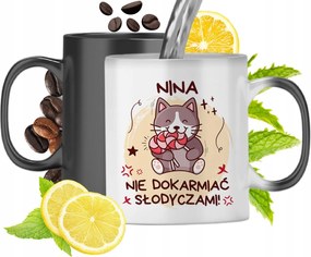 Mágikus Bögre Nina Fekete Matt Nyomtatott Fotóval 330ml