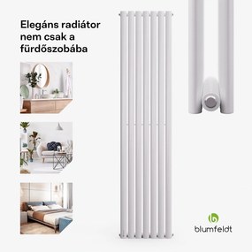 Blumfeldt Tallheo, 41 x 180, radiátor, fürdőszoba radiátor, csőradiátor, 1435 W, melegvizes, 1/2